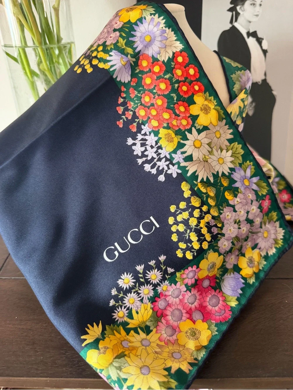 Gucci Silk Floral Scarf
